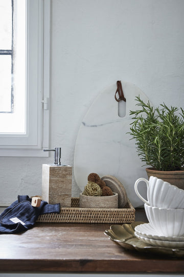 Ellia skærebræt 40X30 hvid Marmor Lene Bjerre Design DK