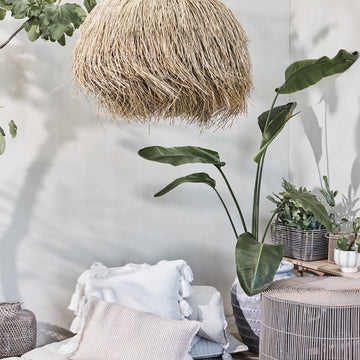 Strissie gulvtæppe 180x180 cm. grå Lene Bjerre Design DK