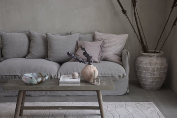 Travina lysestage 11,5 cm. sand marmor LENE BJERRE