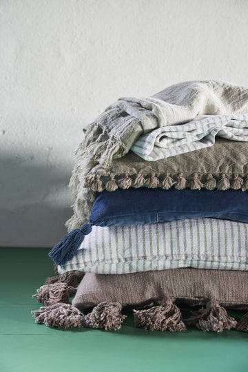 Olivia plaid 170x130 cm. beige stribet Lene Bjerre Design DK