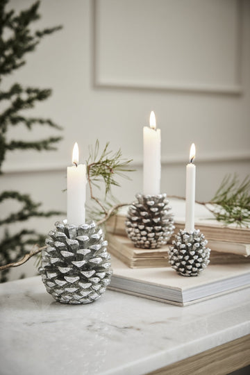 Serafina stage kogle H6 cm. antik sølv LENE BJERRE