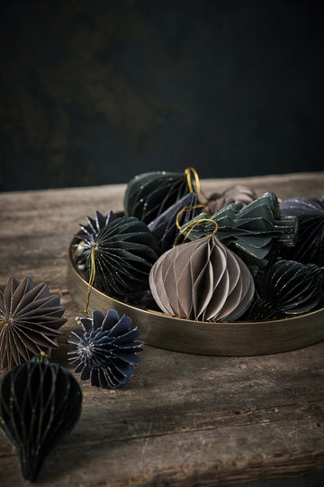 Saria spejlbakke Ø45 cm antik guld Lene Bjerre Design DK