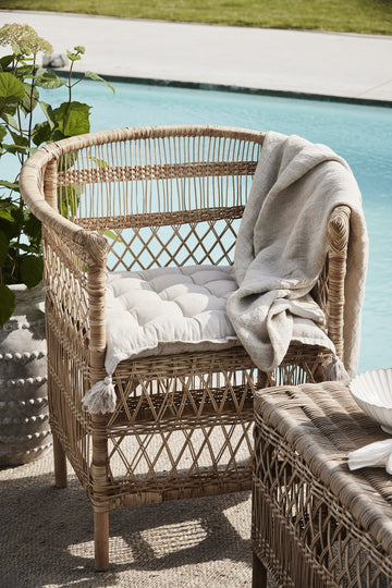 Ana plaid 100% hør sand x130 cm LENE BJERRE