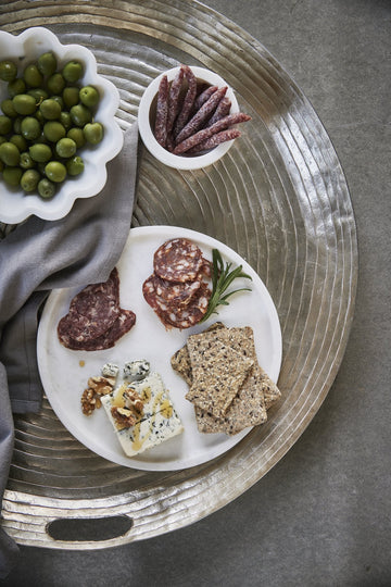 Ellia marmorfad Ø25 cm. hvid Lene Bjerre Design DK