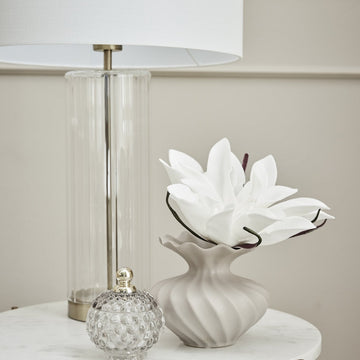 Happia stor dekorationsblomst hvid L57 LENE BJERRE