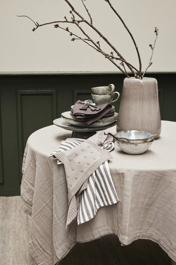 Estrille 2 stk. viskestykker 70x50 cm. brun 100% bomuld LENE BJERRE