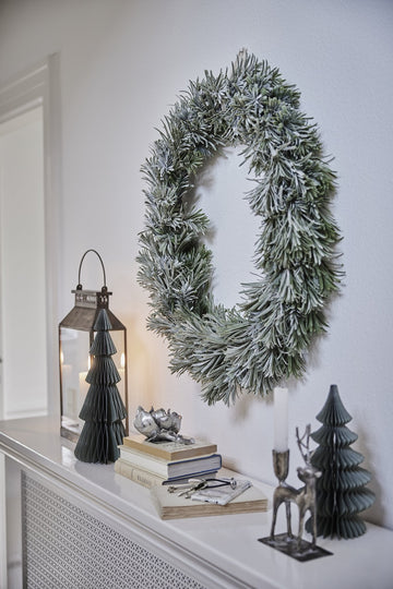 Poelle træ H35 cm. grøn papir Lene Bjerre Design DK