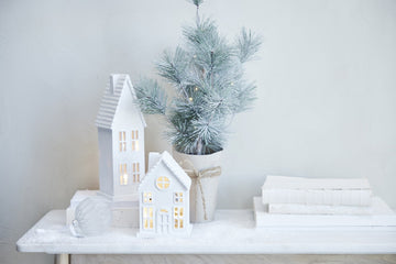 Seholia dekorationshus 28 cm hvid Lene Bjerre Design DK