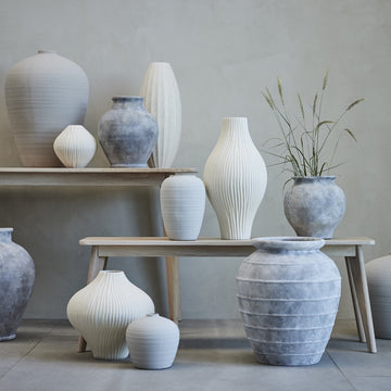 Anna vase H48 cm. antik grå Lene Bjerre Design DK