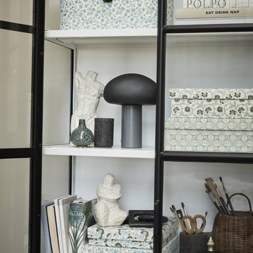 Ellia krukke 9x9 cm. sort marmor LENE BJERRE