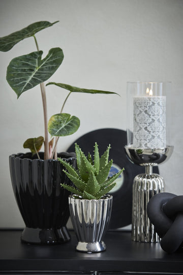 Shenella urtepotteskjuler H15 cm. sølv Lene Bjerre Design DK