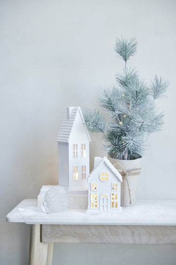 Seholia dekorationshus 28 cm hvid Lene Bjerre Design DK