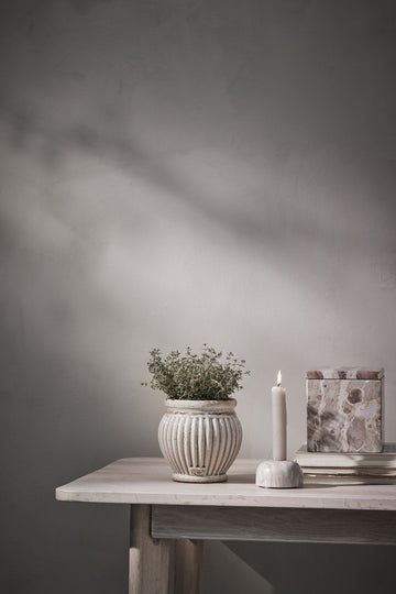 Ellia Marmor lysestage H23 cm. sand Lene Bjerre Design DK