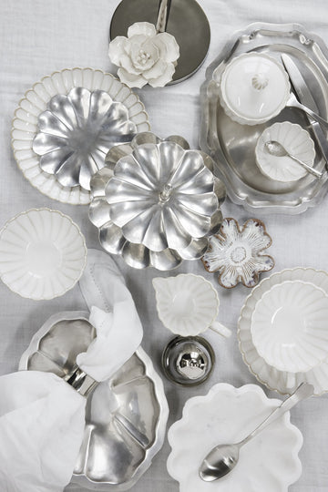 Florilla vægdekoration Ø16 cm. hvid keramik LENE BJERRE