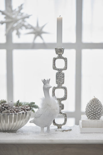 Segilla julegås 26,5 cm antik sølv Lene Bjerre Design DK