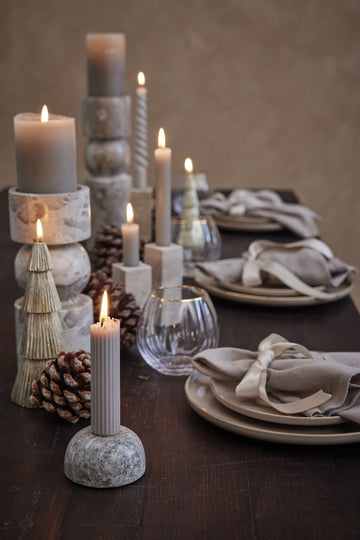 Ellia Marmor lysestage H23 cm. sand Lene Bjerre Design DK