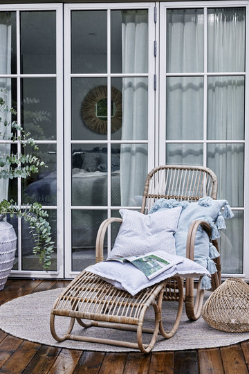 Strissie gulvtæppe 180x180 cm. grå Lene Bjerre Design DK