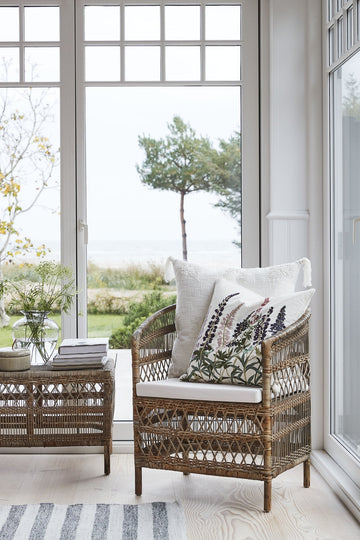 Efina pudebetræk 50x50 cm. lyserød 100% hør LENE BJERRE