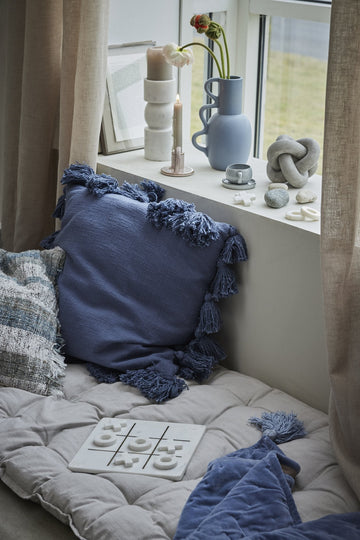 Marmilla Kryds og Bolle Spil i hvid marmor Lene Bjerre Design DK