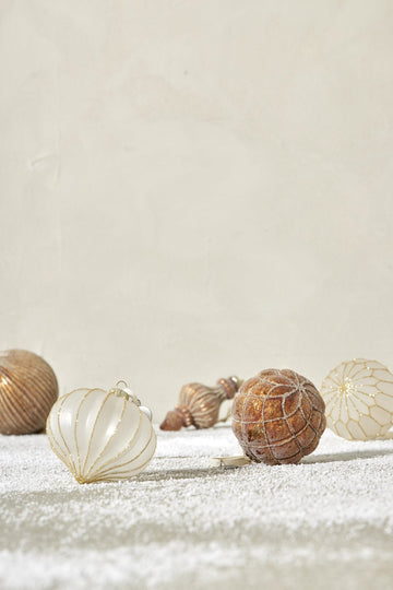 Navina julekugle 8 cm hvid Lene Bjerre Design DK