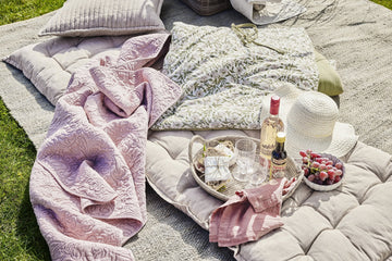 Isabelle plaid lys rosa 170x130 LENE BJERRE