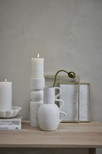 Ellia Marmor lysestage H30 cm. hvid Lene Bjerre Design DK