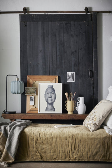 Ana plaid 100% hør grå x130 cm LENE BJERRE