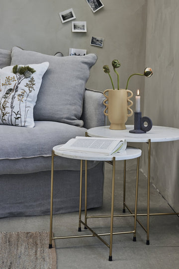 Marmilla sofaborde sæt marmor hvid Lene Bjerre Design DK