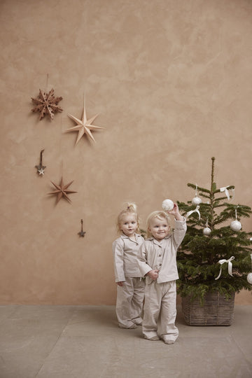 Elina brun marmorstjerne ophæng 6,5 cm LENE BJERRE