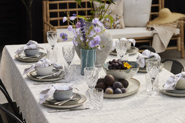 Olivia mundserviet 40x40 cm. beige stribet LENE BJERRE