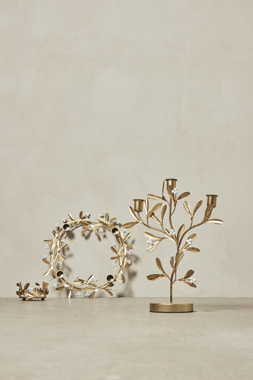 Missia Stage til bloklys Ø10cm lys guld Lene Bjerre Design DK
