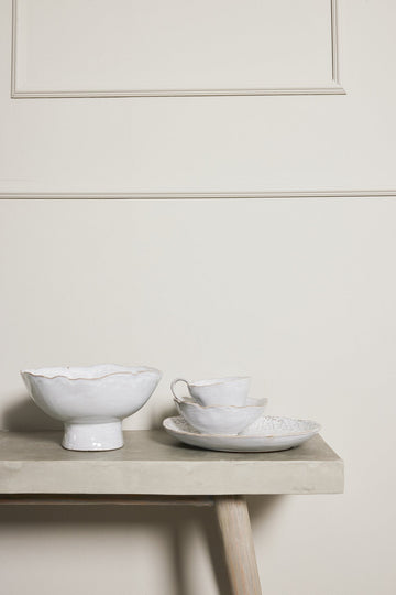 Milla tallerken hvid keramik H3,5 cm LENE BJERRE