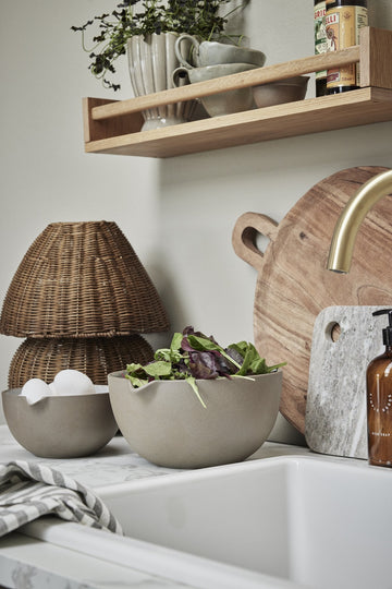 Esther bordlampe 27,5x27,5 cm. brun rattan LENE BJERRE