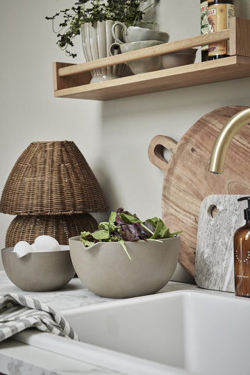 Elina skærebræt 20x20 cm. mørk sand marmor