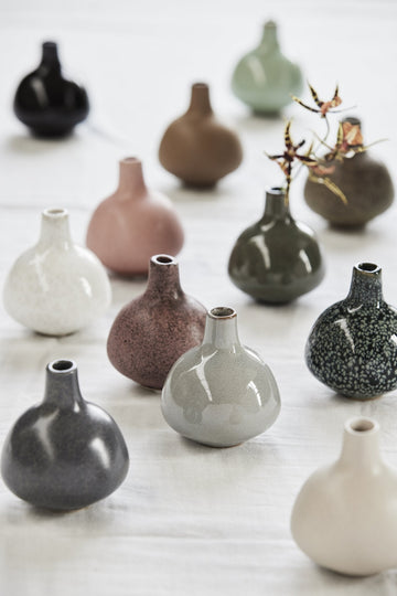 Helene vase mørkegrøn keramik H9 cm LENE BJERRE