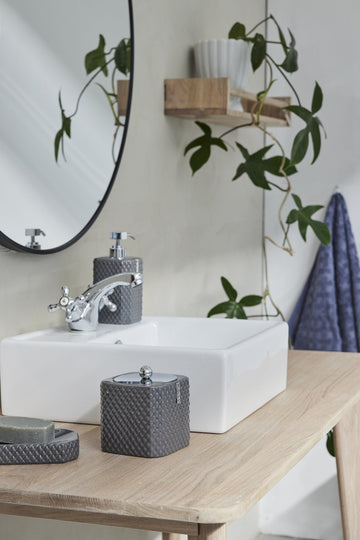 Hallia rundt spejl Ø80 cm. sort LENE BJERRE