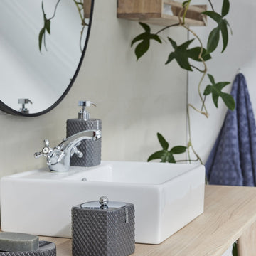 Hallia rundt spejl Ø80 cm. sort LENE BJERRE