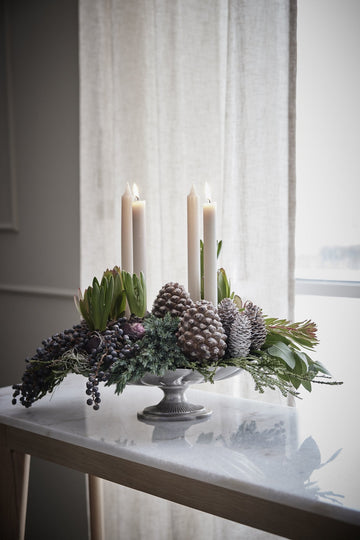 Perline julekugle H8 cm. råhvid Lene Bjerre Design DK