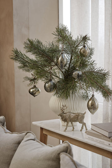 Nosille julekugle 12 cm sølv Lene Bjerre Design DK