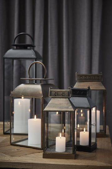 Signe lanterne H30,5 cm. antik guld jern LENE BJERRE