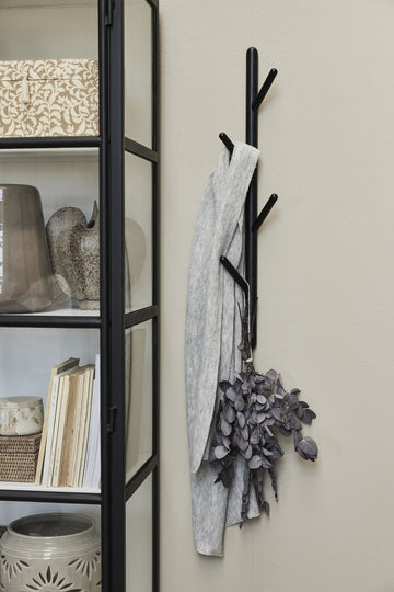 Ellie knagerække L17*H75*W10 sort egetræ LENE BJERRE