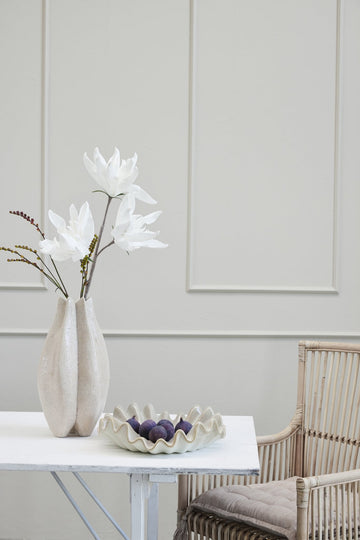 Happia stor dekorationsblomst hvid L85 LENE BJERRE