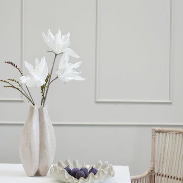 Happia stor dekorationsblomst hvid L85 LENE BJERRE