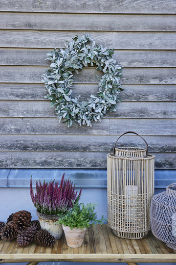 Oville pudebetræk 50x50 cm. mørk sand m. kvaster LENE BJERRE