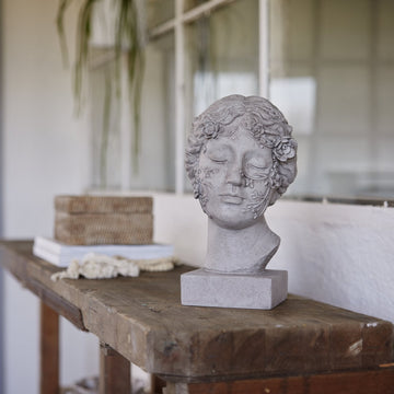 Eliana stage til bloklys 10 cm. hvid marmor LENE BJERRE