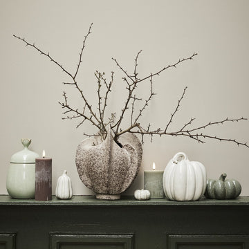 Hallia græskar H10,5 cm. råhvid keramik LENE BJERRE