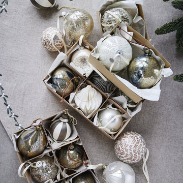 Agnes julekugle H10 cm. råhvid Lene Bjerre Design DK