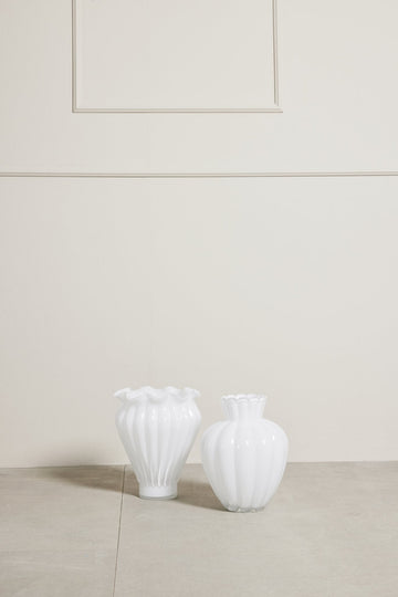 Verity vase hvid glas H28 cm LENE BJERRE