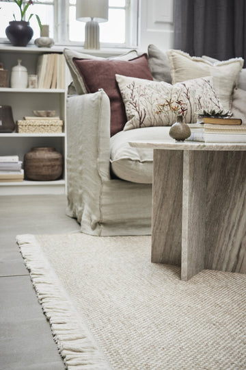 Elia pudebetræk 60x40 cm. sand 100% bomuld LENE BJERRE