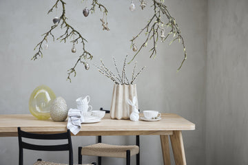 Olivia mundserviet 40x40 cm. beige stribet LENE BJERRE